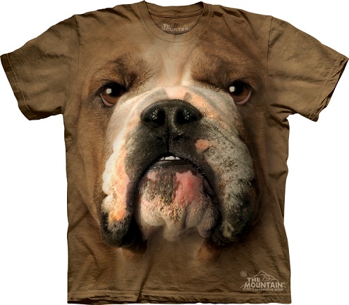 Camiseta com cara de cachorro - Bulldog