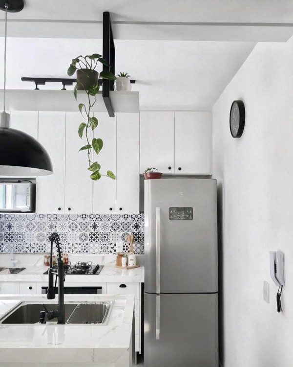 refrigerador bonito - decoração de cozinha com geladeira