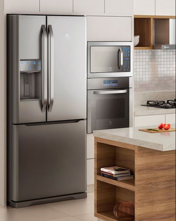 refrigerador bonito - decoração de cozinha com geladeira 