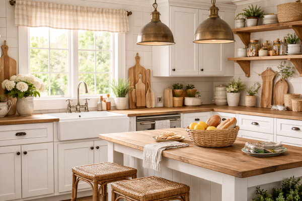 Decoração de Cozinha Farmhouse: Charme Rústico e Aconchego para o Coração da Casa