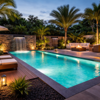 iluminação para piscina